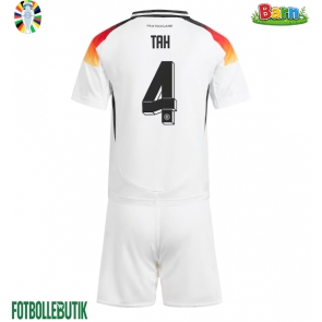 Tyskland Jonathan Tah #4 Hemmaställ Barn EM 2024 Kortärmad (+ Korta byxor)